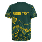 Personalised Australia Dragons Boat Rugby Jersey Aussie Aboriginal Dot Style