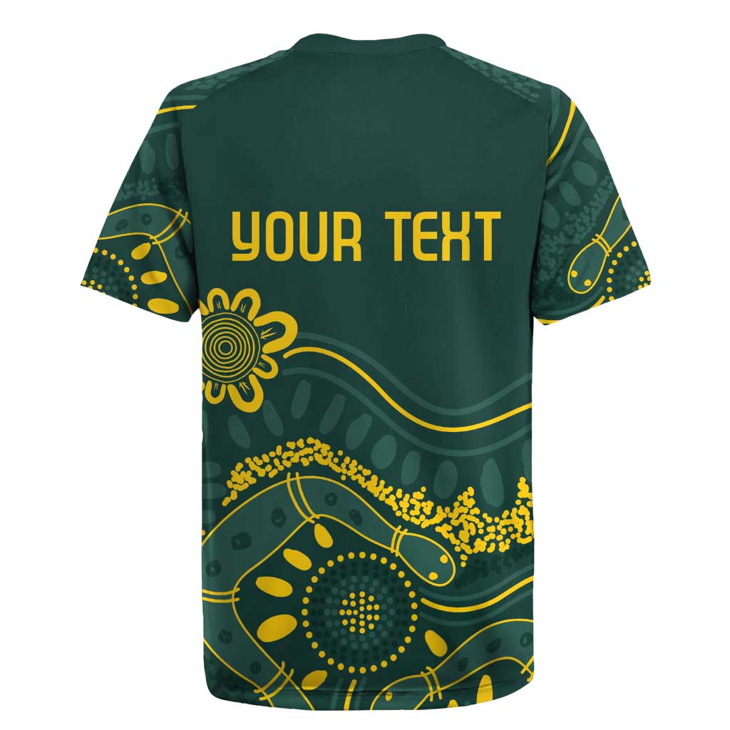 Personalised Australia Dragons Boat Rugby Jersey Aussie Aboriginal Dot Style