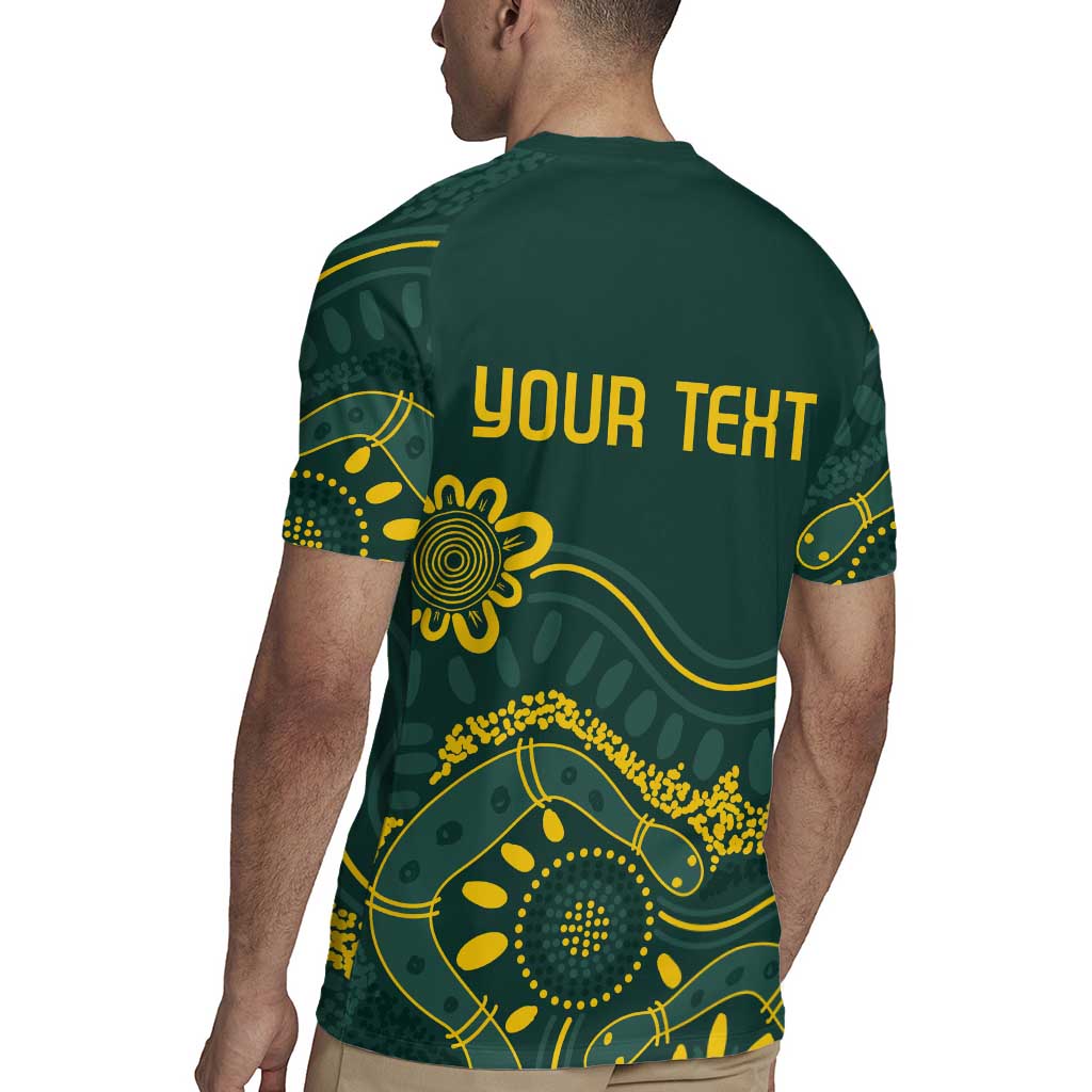 Personalised Australia Dragons Boat Rugby Jersey Aussie Aboriginal Dot Style