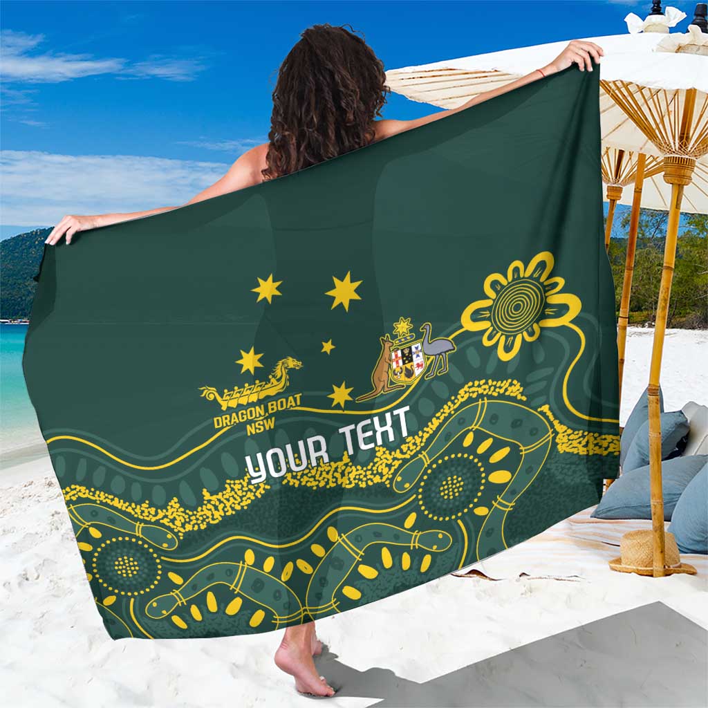 Personalised Australia Dragons Boat Sarong Aussie Aboriginal Dot Style