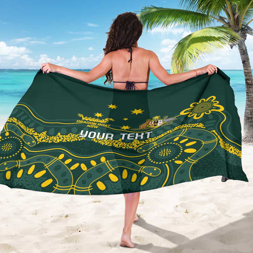 Personalised Australia Dragons Boat Sarong Aussie Aboriginal Dot Style