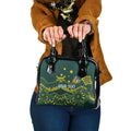 Personalised Australia Dragons Boat Shoulder Handbag Aussie Aboriginal Dot Style