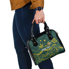 Personalised Australia Dragons Boat Shoulder Handbag Aussie Aboriginal Dot Style