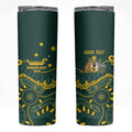 Personalised Australia Dragons Boat Skinny Tumbler Aussie Aboriginal Dot Style