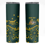 Personalised Australia Dragons Boat Skinny Tumbler Aussie Aboriginal Dot Style