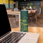 Personalised Australia Dragons Boat Skinny Tumbler Aussie Aboriginal Dot Style