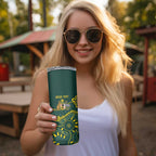 Personalised Australia Dragons Boat Skinny Tumbler Aussie Aboriginal Dot Style