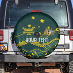 Personalised Australia Dragons Boat Spare Tire Cover Aussie Aboriginal Dot Style