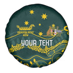 Personalised Australia Dragons Boat Spare Tire Cover Aussie Aboriginal Dot Style