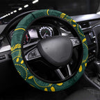 Australia Dragons Boat Steering Wheel Cover Aussie Aboriginal Dot Style