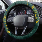 Australia Dragons Boat Steering Wheel Cover Aussie Aboriginal Dot Style