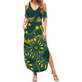 Personalised Australia Dragons Boat Summer Maxi Dress Aussie Aboriginal Dot Style