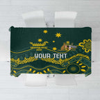 Personalised Australia Dragons Boat Tablecloth Aussie Aboriginal Dot Style