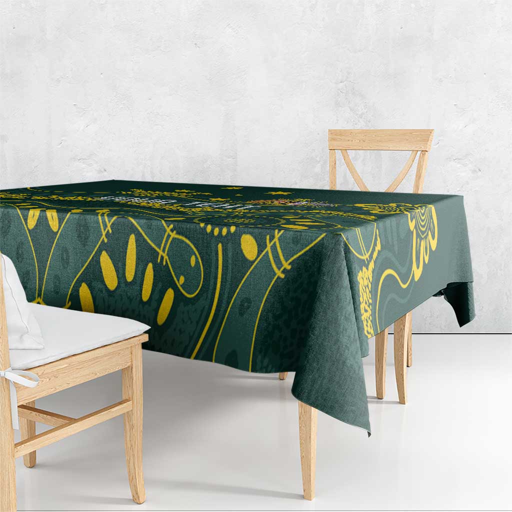 Personalised Australia Dragons Boat Tablecloth Aussie Aboriginal Dot Style