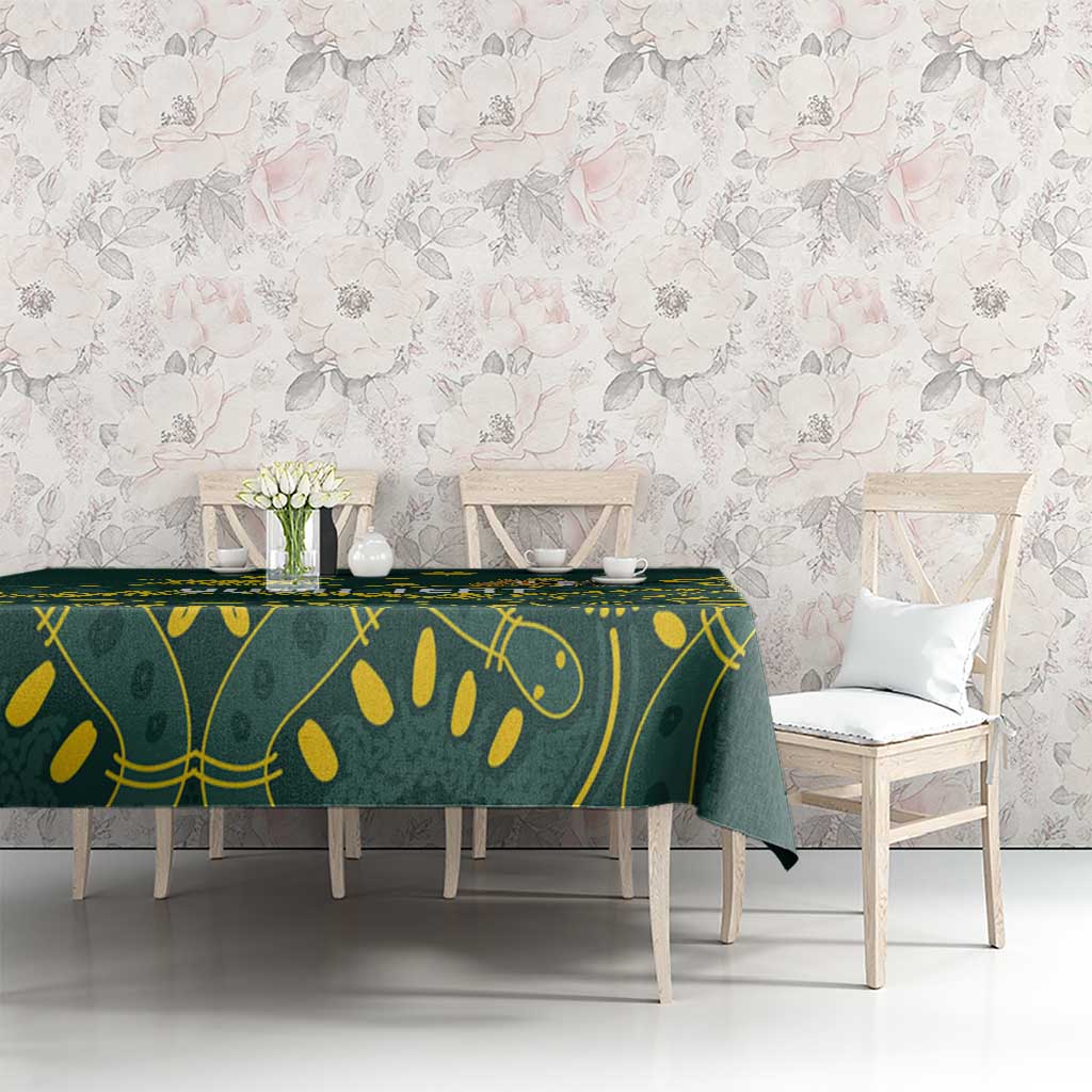 Personalised Australia Dragons Boat Tablecloth Aussie Aboriginal Dot Style