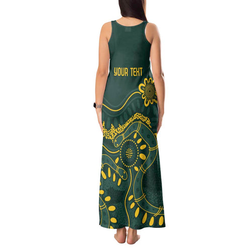 Personalised Australia Dragons Boat Tank Maxi Dress Aussie Aboriginal Dot Style