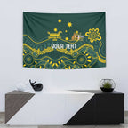 Personalised Australia Dragons Boat Tapestry Aussie Aboriginal Dot Style
