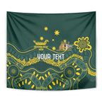 Personalised Australia Dragons Boat Tapestry Aussie Aboriginal Dot Style
