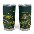 Personalised Australia Dragons Boat Tumbler Cup Aussie Aboriginal Dot Style