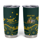 Personalised Australia Dragons Boat Tumbler Cup Aussie Aboriginal Dot Style