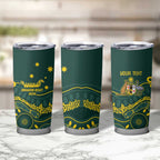 Personalised Australia Dragons Boat Tumbler Cup Aussie Aboriginal Dot Style