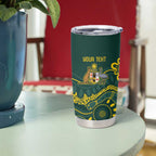 Personalised Australia Dragons Boat Tumbler Cup Aussie Aboriginal Dot Style