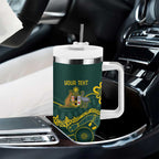 Personalised Australia Dragons Boat Tumbler With Handle Aussie Aboriginal Dot Style