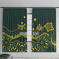 Personalised Australia Dragons Boat Window Curtain Aussie Aboriginal Dot Style