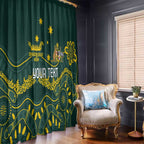 Personalised Australia Dragons Boat Window Curtain Aussie Aboriginal Dot Style