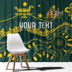 Personalised Australia Dragons Boat Window Curtain Aussie Aboriginal Dot Style