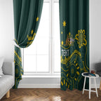 Personalised Australia Dragons Boat Window Curtain Aussie Aboriginal Dot Style