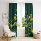 Personalised Australia Dragons Boat Window Curtain Aussie Aboriginal Dot Style