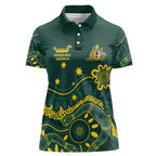 Personalised Australia Dragons Boat Women Polo Shirt Aussie Aboriginal Dot Style