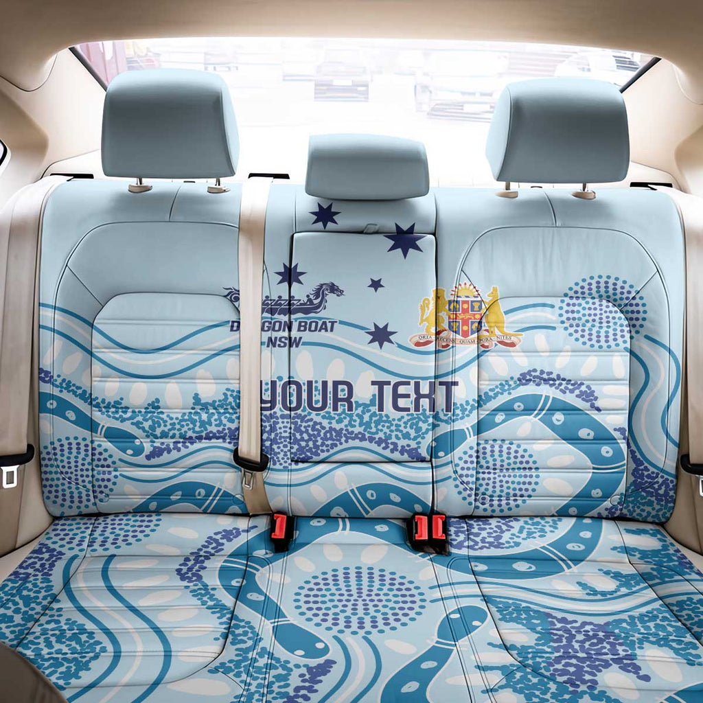 Personalised Australia New South Wales Dragons Boat Back Car Seat Cover Aussie Aboriginal Dot Style