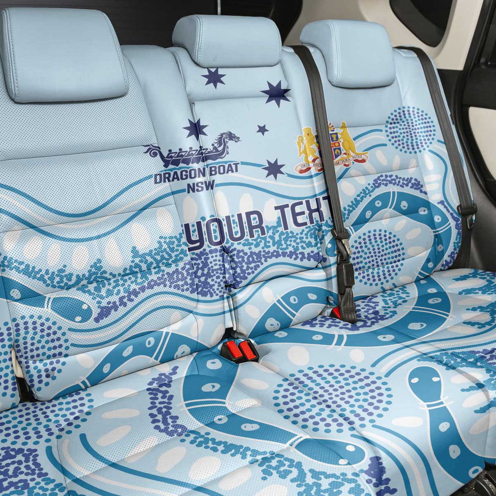 Personalised Australia New South Wales Dragons Boat Back Car Seat Cover Aussie Aboriginal Dot Style