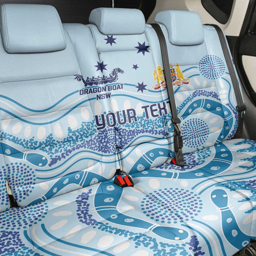 Personalised Australia New South Wales Dragons Boat Back Car Seat Cover Aussie Aboriginal Dot Style