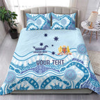 Personalised Australia New South Wales Dragons Boat Bedding Set Aussie Aboriginal Dot Style