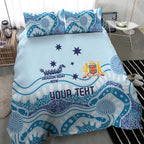 Personalised Australia New South Wales Dragons Boat Bedding Set Aussie Aboriginal Dot Style