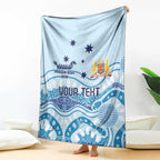 Personalised Australia New South Wales Dragons Boat Blanket Aussie Aboriginal Dot Style
