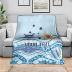 Personalised Australia New South Wales Dragons Boat Blanket Aussie Aboriginal Dot Style