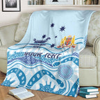 Personalised Australia New South Wales Dragons Boat Blanket Aussie Aboriginal Dot Style