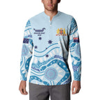 Personalised Australia New South Wales Dragons Boat Button Sweatshirt Aussie Aboriginal Dot Style