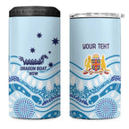 Personalised Australia New South Wales Dragons Boat 4 in 1 Can Cooler Tumbler Aussie Aboriginal Dot Style