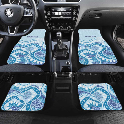Personalised Australia New South Wales Dragons Boat Car Mats Aussie Aboriginal Dot Style