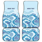 Personalised Australia New South Wales Dragons Boat Car Mats Aussie Aboriginal Dot Style