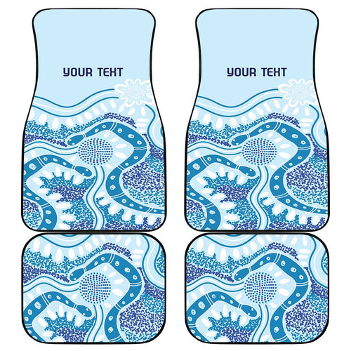 Personalised Australia New South Wales Dragons Boat Car Mats Aussie Aboriginal Dot Style