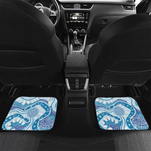 Personalised Australia New South Wales Dragons Boat Car Mats Aussie Aboriginal Dot Style
