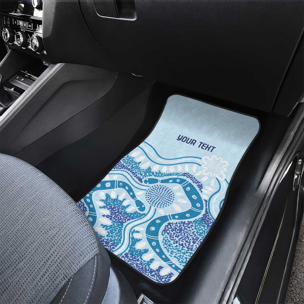 Personalised Australia New South Wales Dragons Boat Car Mats Aussie Aboriginal Dot Style