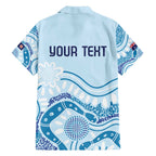 Personalised Australia New South Wales Dragons Boat Family Matching Off The Shoulder Long Sleeve Dress and Hawaiian Shirt Aussie Aboriginal Dot Style