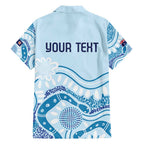 Personalised Australia New South Wales Dragons Boat Family Matching Off Shoulder Short Dress and Hawaiian Shirt Aussie Aboriginal Dot Style